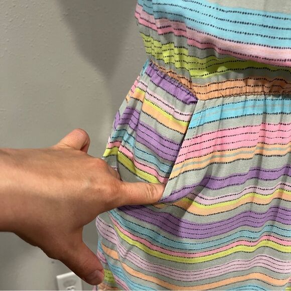 Mossimo Striped Multicolor short sleeve Casual Dress size small - Picture 4 of 11